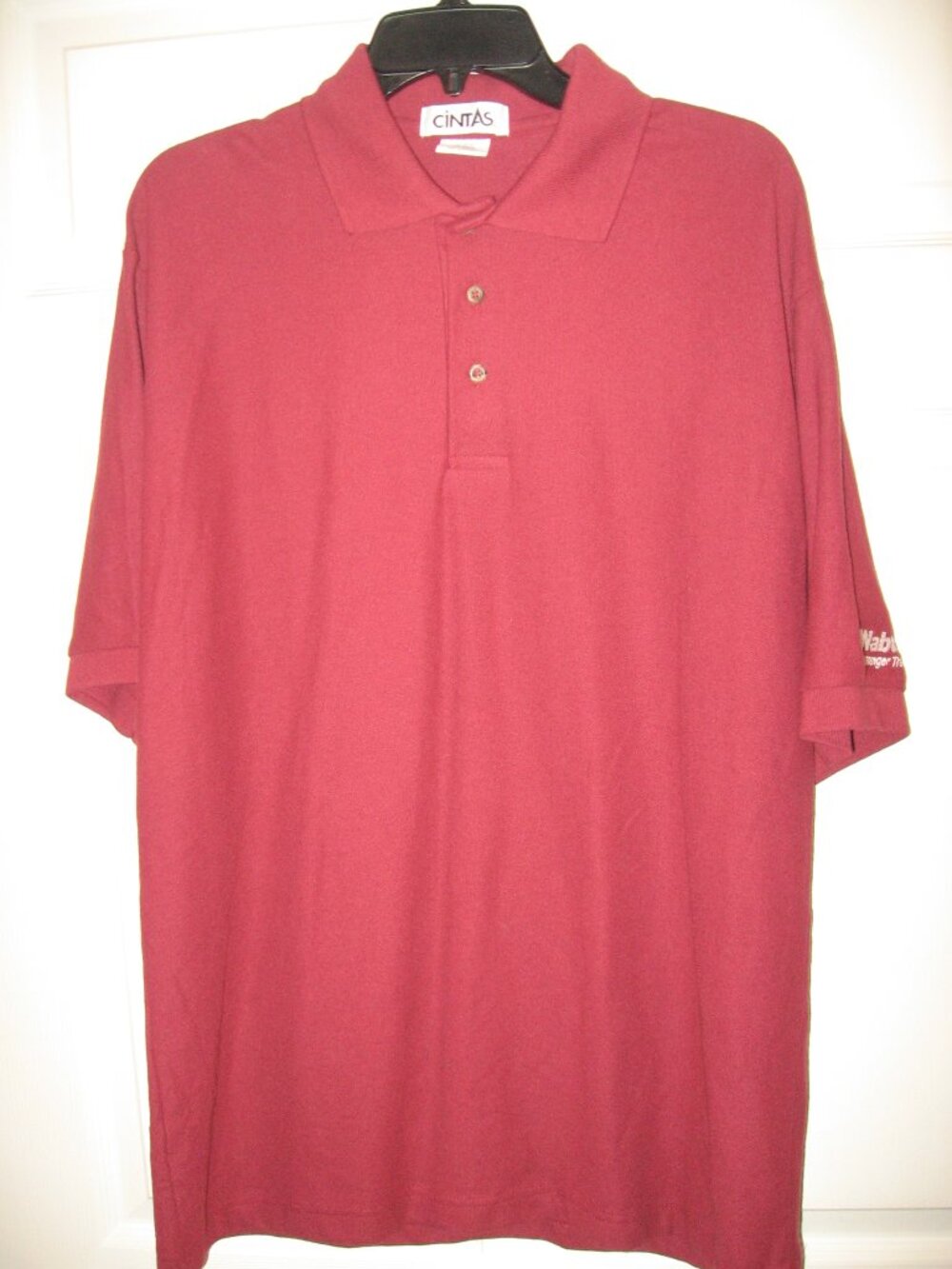CINTAS Burgundy Red Pique Polo Shirt Men's Size Large